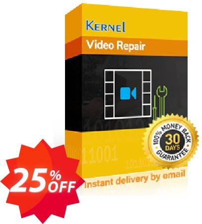 Kernel Video Repair + Photo Repair Lifetime, Corporate  Coupon code 25% discount 