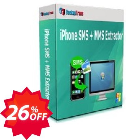 Backuptrans iPhone SMS + MMS Extractor, Family Edition  Coupon code 26% discount 
