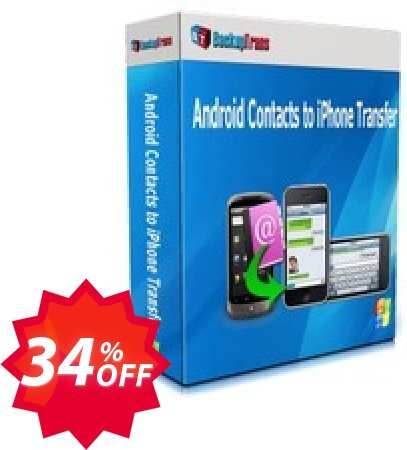 Backuptrans Android Contacts to iPhone Transfer Coupon code 34% discount 