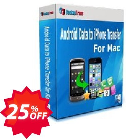 Backuptrans Android Data to iPhone Transfer for MAC, Family Edition  Coupon code 25% discount 