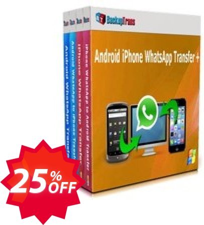 Backuptrans Android iPhone WhatsApp Transfer plus, Business Edition  Coupon code 25% discount 