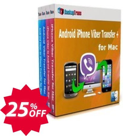 Backuptrans Android iPhone Viber Transfer + for MAC, Business Edition  Coupon code 25% discount 