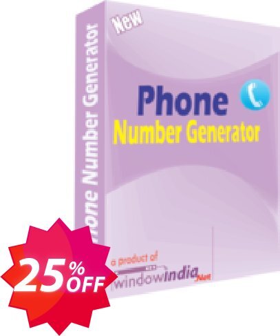 WindowIndia Phone Number Generator Coupon code 25% discount 