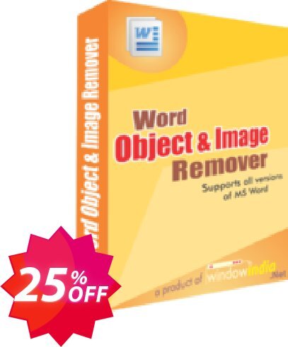 WindowIndia Word Object and Image Remover Coupon code 25% discount 