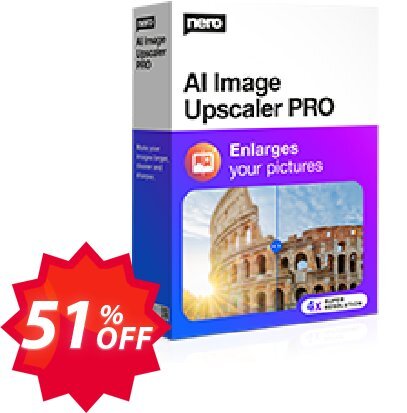 Nero AI Image Upscaler Coupon code 51% discount 