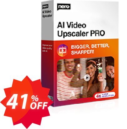 Nero AI Video Upscaler Pro Coupon code 41% discount 