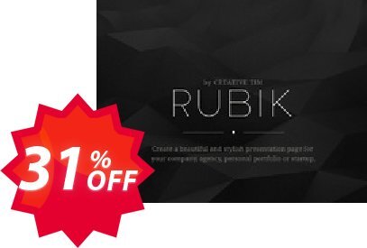 Rubik Presentation Page Coupon code 31% discount 