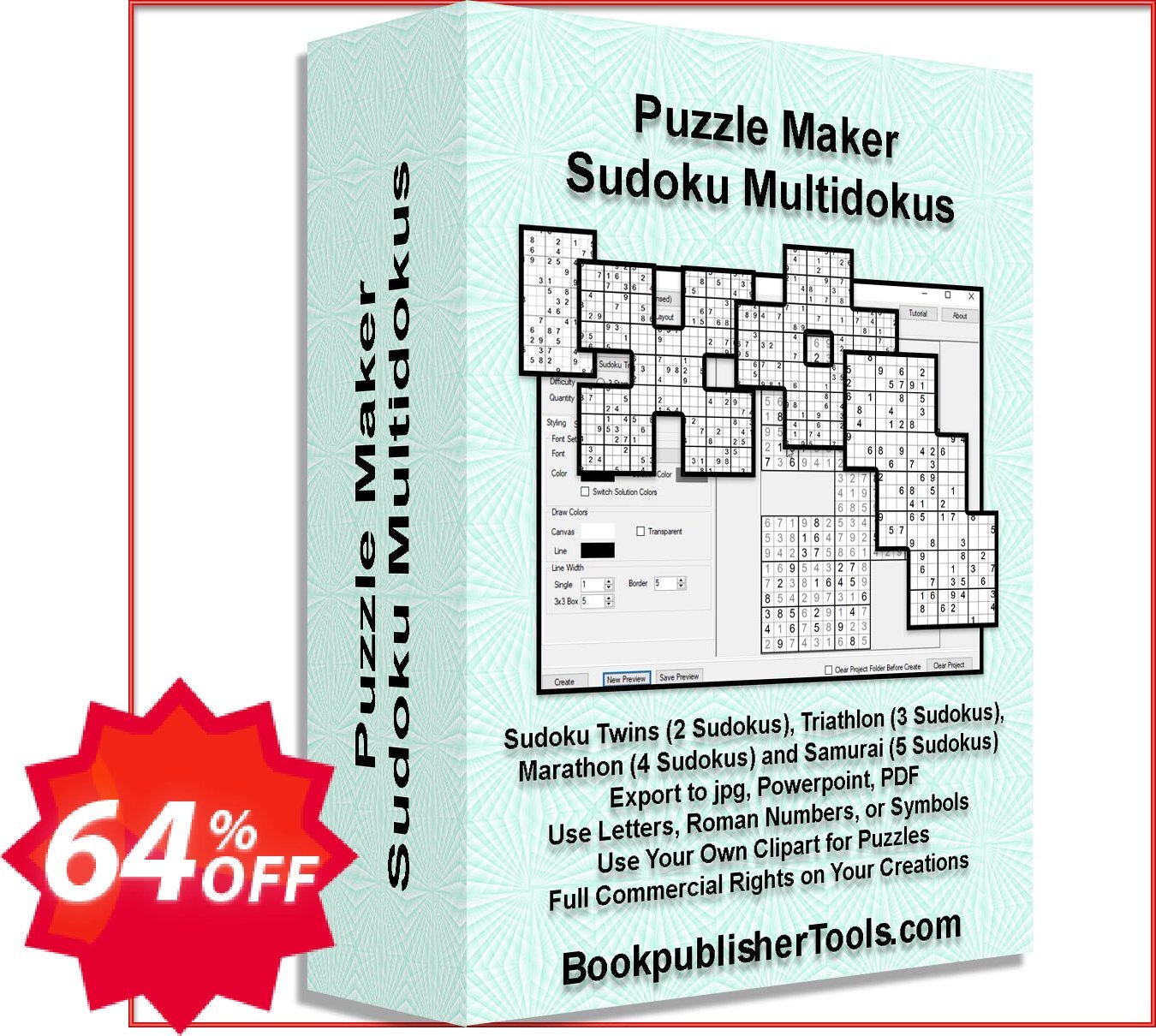 Puzzle Maker Sudoku Multidokus Coupon code 64% discount 