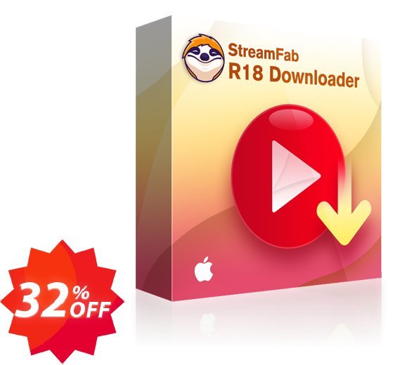 StreamFab R18 Downloader for MAC, Monthly  Coupon code 32% discount 