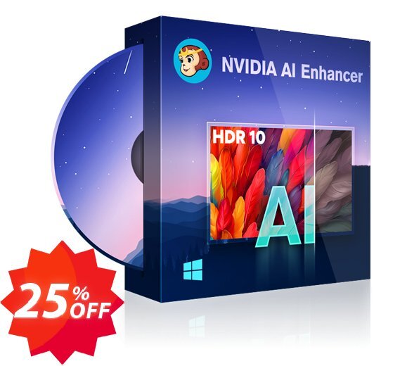 DVDFab NVIDIA AI Enhancer Lifetime Coupon code 25% discount 