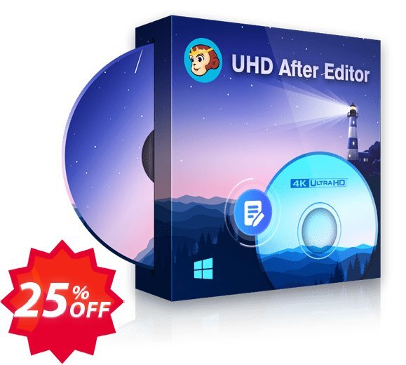 DVDFab UHD After Editor Coupon code 25% discount 