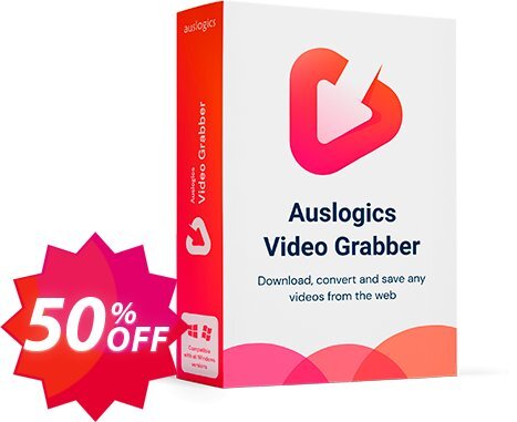 Auslogics Video Grabber Coupon code 50% discount 