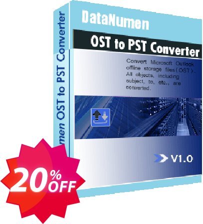 DataNumen OST to PST Converter Coupon code 20% discount 