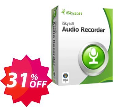 iSkysoft Audio Recorder Coupon code 31% discount 