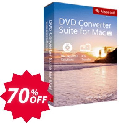Aiseesoft DVD Converter Suite for MAC Coupon code 70% discount 