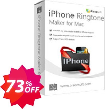 Aiseesoft iPhone Ringtone Maker for MAC Coupon code 73% discount 