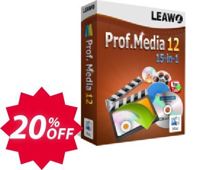 Leawo Prof. Media 12 for MAC Coupon code 20% discount 