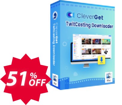 CleverGet TwitCasting download for MAC Coupon code 51% discount 