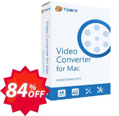 Tipard Video Converter for MAC Coupon code 84% discount 