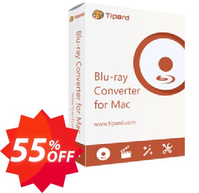 Tipard Blu-ray Converter for MAC Coupon code 55% discount 