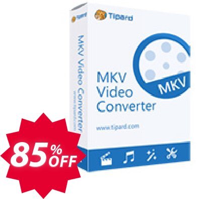 Tipard MKV Video Converter Coupon code 85% discount 