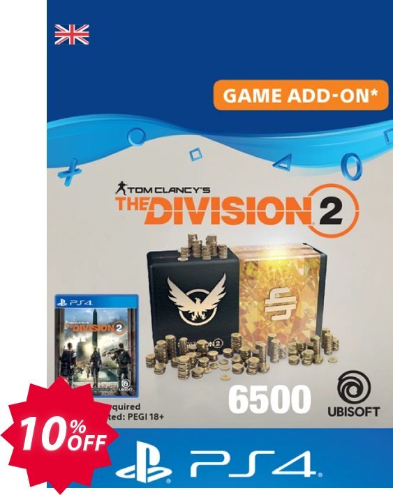 Tom Clancy's The Division 2 PS4 - 6500 Premium Credits Pack Coupon code 10% discount 