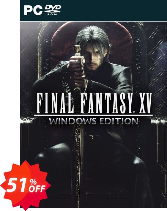 Final Fantasy XV 15 WINDOWS Edition PC Coupon code 51% discount 