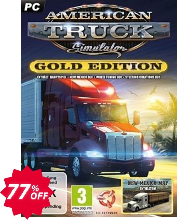 American Truck Simulator Gold Edition PC Coupon code 77% discount 