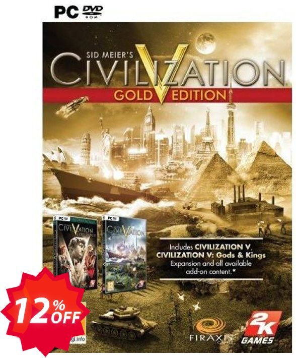 Civilization V 5 Gold Edition, PC  Coupon code 12% discount 