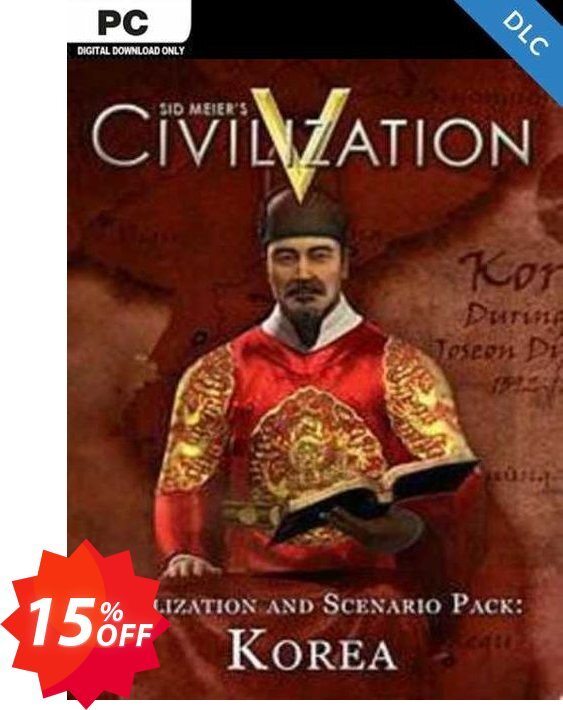 Civilization V Civ and Scenario Pack Korea PC Coupon code 15% discount 