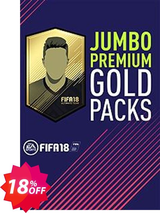 FIFA 18 - Jumbo Premium Gold Packs PC Coupon code 18% discount 