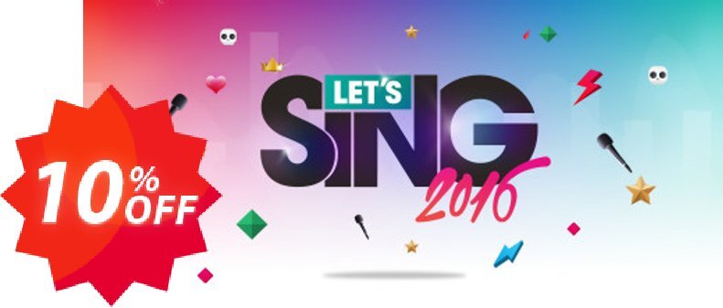 Let's Sing 2016 PC Coupon code 10% discount 