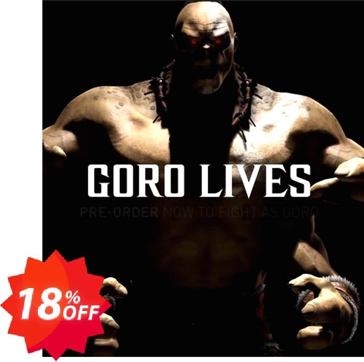 Mortal Kombat X PC Goro DLC Coupon code 18% discount 