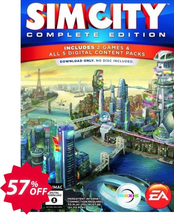 SimCity Complete Edition PC Coupon code 57% discount 