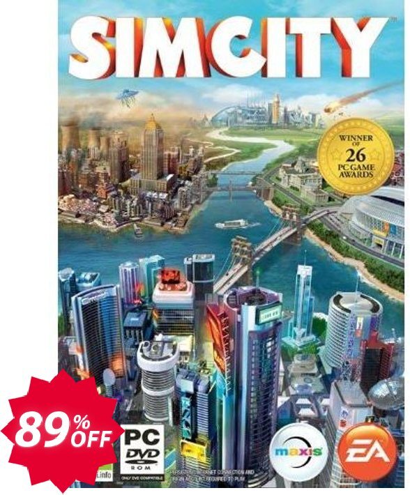 SimCity, PC/MAC  Coupon code 89% discount 