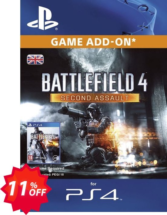 Battlefield 4 Second Assault DLC PS4 Coupon code 11% discount 