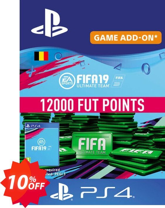 Fifa 19 - 12000 FUT Points PS4, Belgium  Coupon code 10% discount 