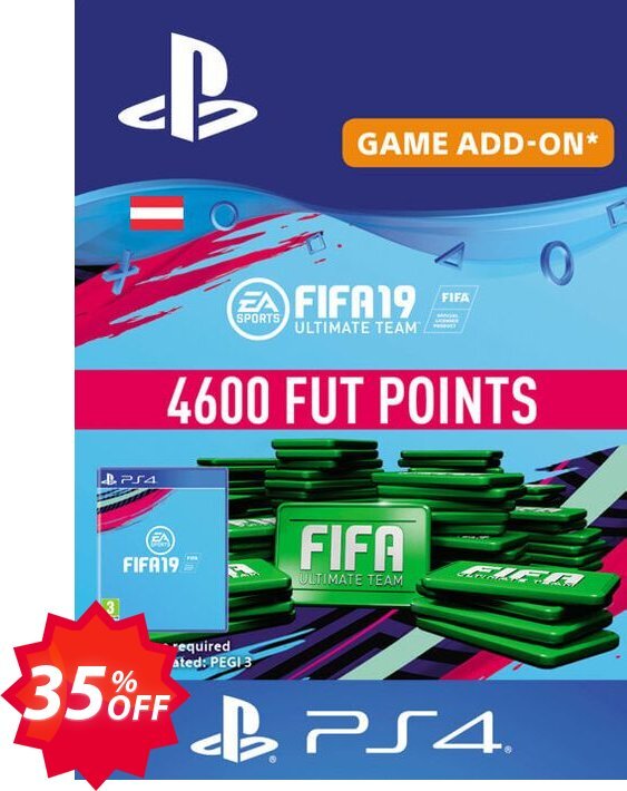 Fifa 19 - 4600 FUT Points PS4, Austria  Coupon code 35% discount 