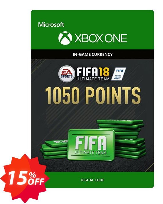 Fifa 18 - 1050 FUT Points, Xbox One  Coupon code 15% discount 