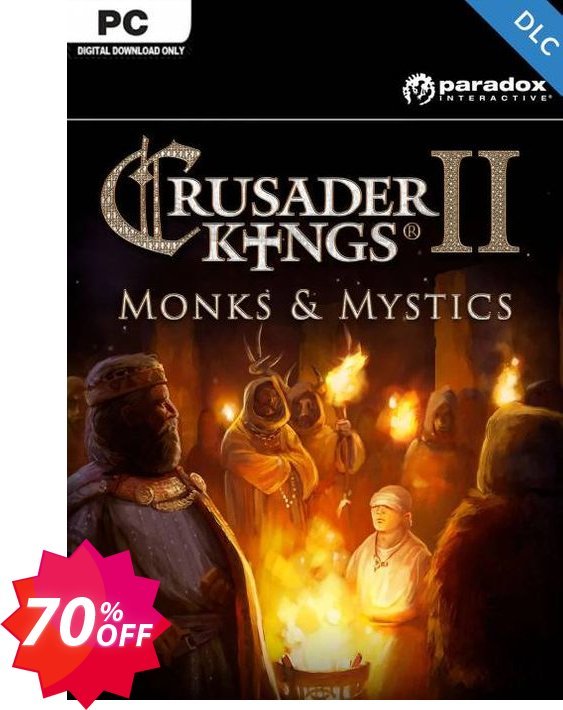 Crusader Kings II: Monks and Mystics PC - DLC Coupon code 70% discount 