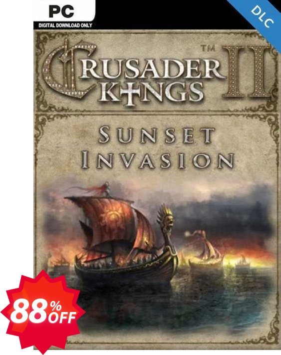 Crusader Kings II: Sunset Invasion PC - DLC Coupon code 88% discount 