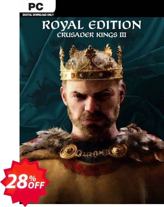 Crusader Kings III - Royal Edition PC + DLC Coupon code 28% discount 