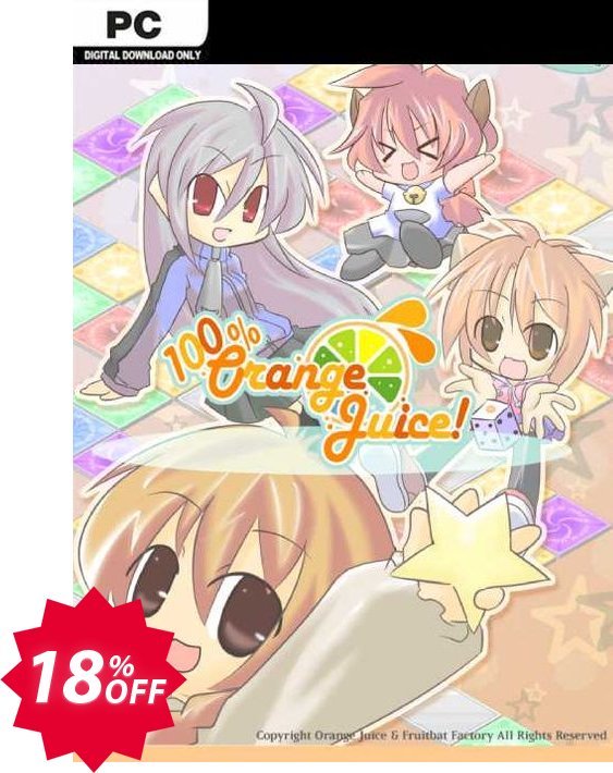 100% Orange Juice PC Coupon code 18% discount 