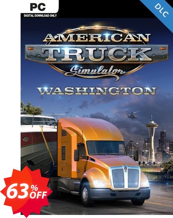 American Truck Simulator PC - Washington DLC Coupon code 63% discount 