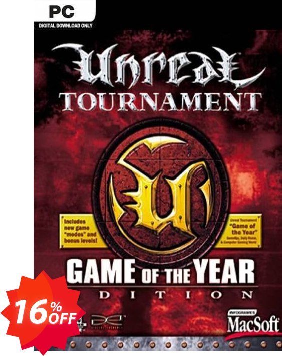 Unreal Tournament: Game of the Year Edition PC Coupon code 16% discount 