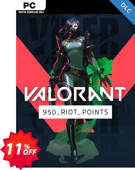 Valorant 950 Riot Points PC Coupon code 11% discount 