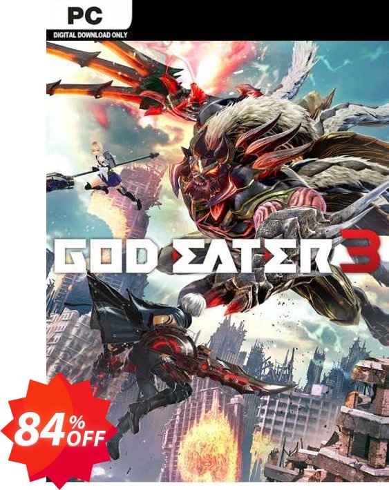 God Eater 3 PC, EU  Coupon code 84% discount 