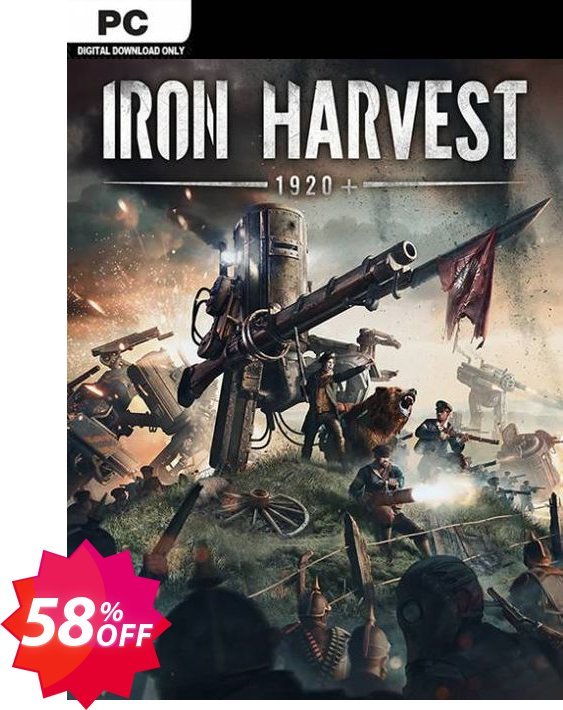 Iron Harvest PC, EU  Coupon code 58% discount 