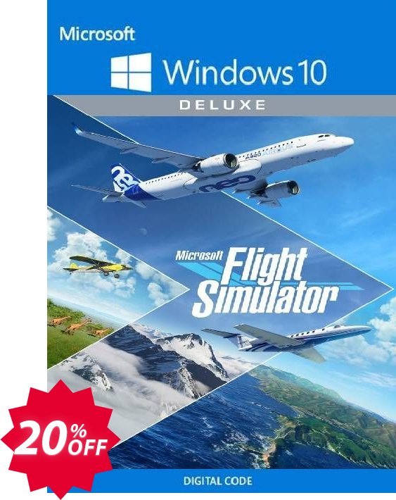 Microsoft Flight Simulator: Deluxe Edition - WINDOWS 10 PC, UK  Coupon code 20% discount 