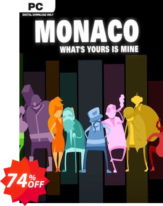 Monaco: What's Yours Is Mine PC, EU  Coupon code 74% discount 